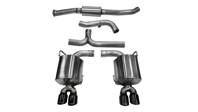Subaru Impreza Performance Exhaust - Dual Rear Exit - CORSA Performance - Cat-Back Sport with Twin 3.5in. Black PVD Pro-Series Tips - Black - `11-`14